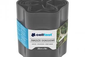 Бардюр газонный волнистый графит 20 см x 9 м Cellfast