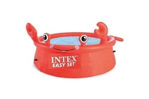 Бассейн надувной Intex Crab Easy Set 183х56 см 880 л Red (99224)