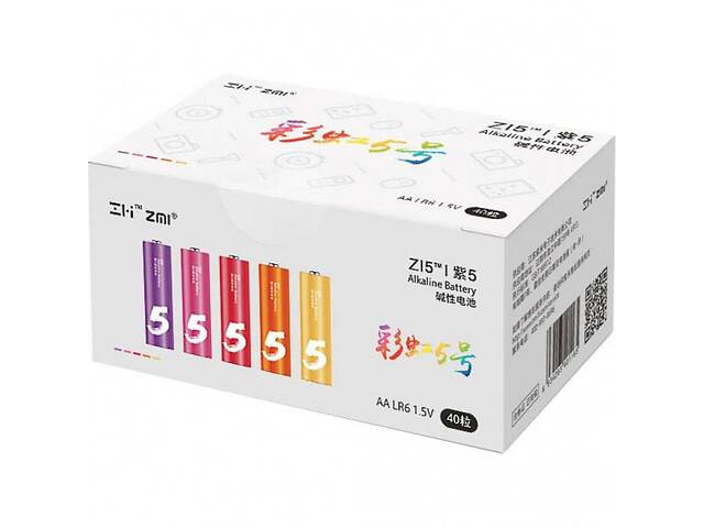 Батарейки ZMi ZI5 Rainbow AA batteries 40 шт (JZMi17AA40)