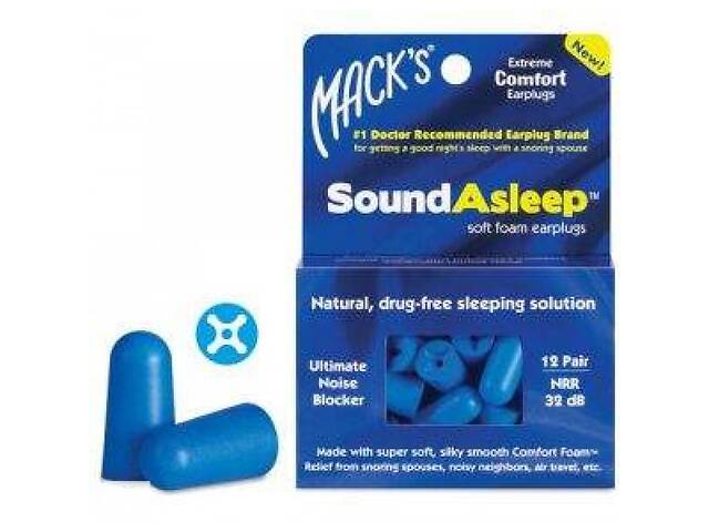 Беруши MACK`S Sound Asleep мягкие 12 пар