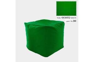Бескаркасное кресло пуф Кубик Coolki 45x45 Светло-зеленый Оксфорд 600