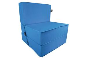 Бескаркасное кресло раскладушка Tia-Sport Поролон 210х80 см (sm-0920-23) голубой
