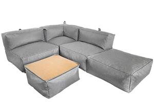Бескаркасный модульный диван Блэк TIA-SPORT, цвет Серый