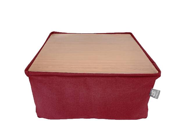Бескаркасный модульный Пуф-столик Блэк Tia-Sport (sm-0948-2) бордовый