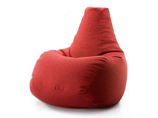 Безкаркасне крісло мішок груша Coolki Рогожка XL 105x85 червоний