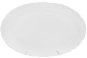 Блюдо Bona сервировочное фарфоровое Prince овальное 35.5х23 см белый фарфор DP40998