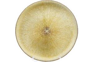 Блюдо Bona сервировочное сервировочные Golden Web декоративное диаметр 33см подставная тарелка стекло DP40215