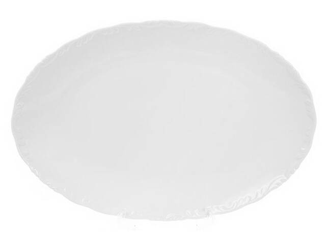 Блюдо фарфоровое 'White Prince' овальное 30х20см (белый фарфор)