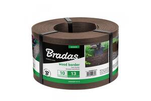 Бордюр Wood Border 130мм х 28мм х 10м коричневый Bradas