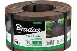 Бордюр Wood Border 130мм х 28мм х 10м коричневый Bradas