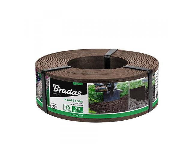 Бордюр Wood Border 78мм х 28мм х 10м коричневый Bradas