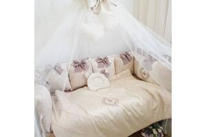Бортики в кроватку: балдахин, простыня, одеяло, подушка, пододеяльник