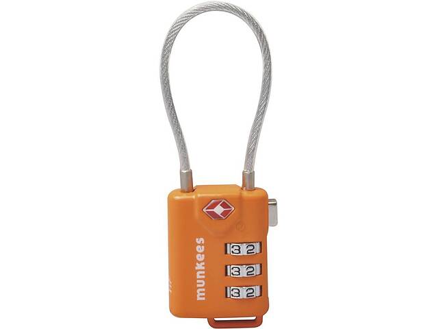 Брелок-замок Munkees 3609 TSA Cable Combi Lock orange (3609-ORG)