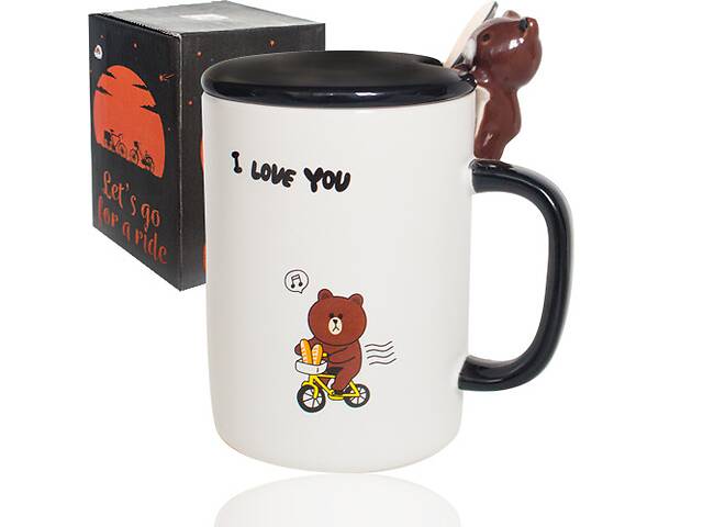 Чашка с крышкой SNT Happy Bear 20620 360 мл