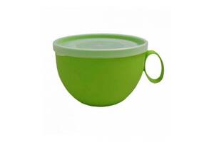 Чашка с крышкой Stenson 168006-light-green 500 мл салатовая