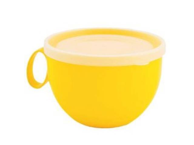 Чашка с крышкой Stenson 168006-yellow 500 мл желтая