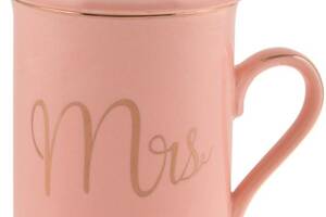 Чашка с крышкой и ложкой Кофейное утро Mrs Pink 380мл DP218645 BonaDi