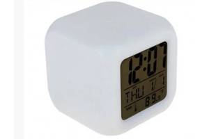 Часы MoodiCare Color Change Digital Alarm Clock хамелеон светящиеся CX 508 Белый (R0645)