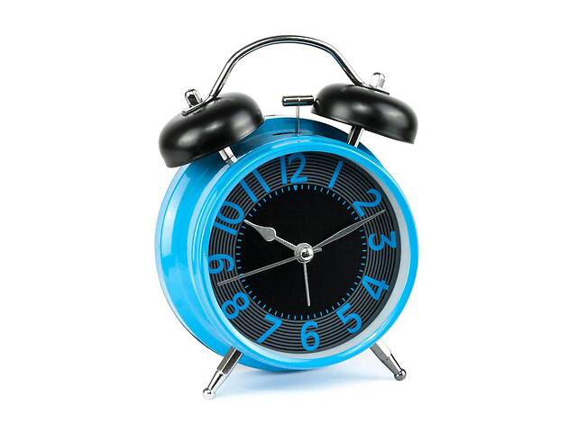 Часы настольные с будильником À l'infini Горизонт Table clock 16 х 11.5 х 5.5 см Голубой (22179)