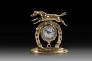 Часы настольные VIRTUS HORSESHOE 16 x 14 см 880 гр Золотистый (130018)