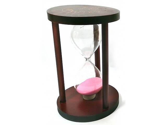 Часы песочные 10 минут 14.5х9х9 см Розовый песок (DN32071A)