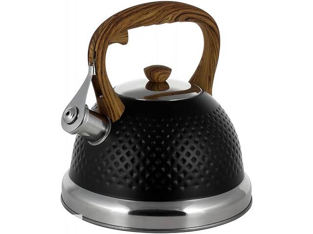 Чайник Kamille Whistling Kettle Black 2.7л нержавеющая сталь со свистком