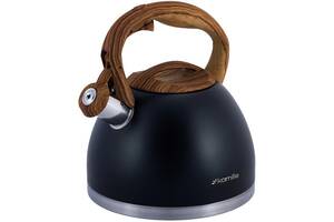 Чайник Kamille Whistling Kettle Black 2.7л из нержавеющей стали со свистком