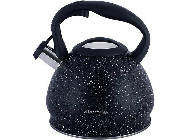 Чайник Kamille Whistling Kettle Marble 2.7л из нержавеющей стали со свистком