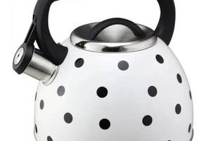 Чайник кухонный со свистком для всех типов плит Unique UN-5301 2.5 л Белый