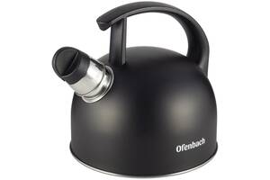 Чайник Ofenbach Magic Kettle 1.5л из нержавеющей стали со свистком, черный матовый