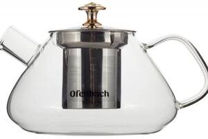 Чайник стеклянный заварочный Ofenbach 1000мл со съемным ситечком (0616l)