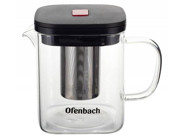 Чайник стеклянный заварочный Ofenbach 600мл со съемным ситечком (0612s)