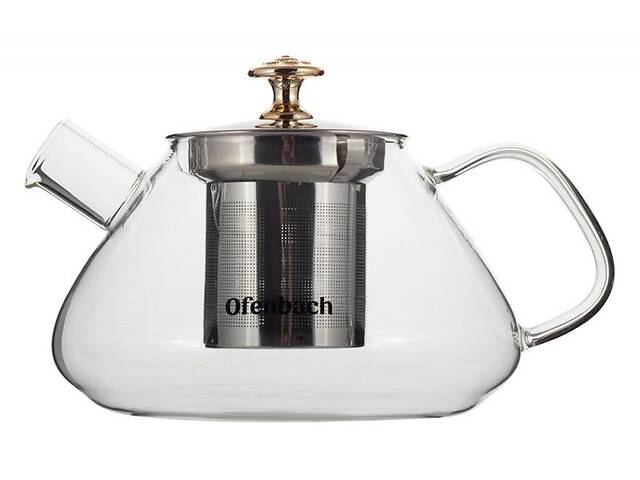 Чайник стеклянный заварочный Ofenbach 700мл со съемным ситечком (0616m)