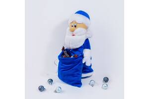 Чехол под шампанское и конфеты Zolushka Дед Мороз 40см синий (ZL4542)