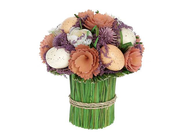 Декор пасхальный Букет LI100263 BonaDi 20см Персиковый