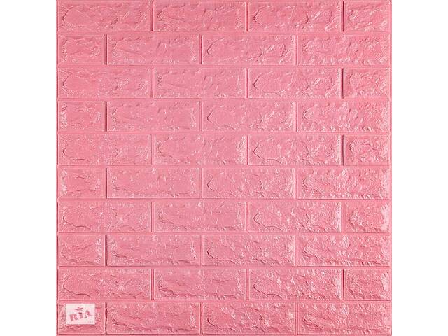 3D панель самоклеющаяся кирпич Розовый 700x770x7мм (004-7) SW-00000057