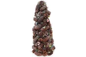 Декоративная елка 'Шишки и ягоды' 48см с натуральными шишками