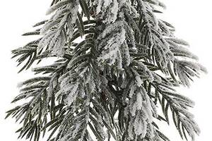 Декоративная елка 'Снежная на пеньке' 15х15х25см, полиэтилен и натуральное дерево