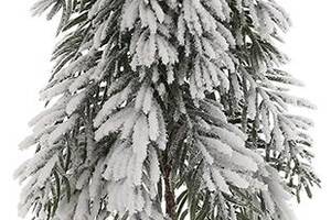 Декоративная елка 'Снежная на пеньке' 15х15х32см, полиэтилен и натуральное дерево