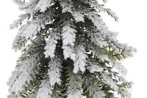 Декоративная елка 'Снежная на пеньке' 18х18х37см, полиэтилен и натуральное дерево