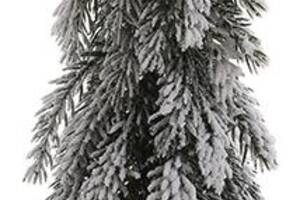Декоративная елка 'Снежная на пеньке' 20х20х73см, полиэтилен и натуральное дерево