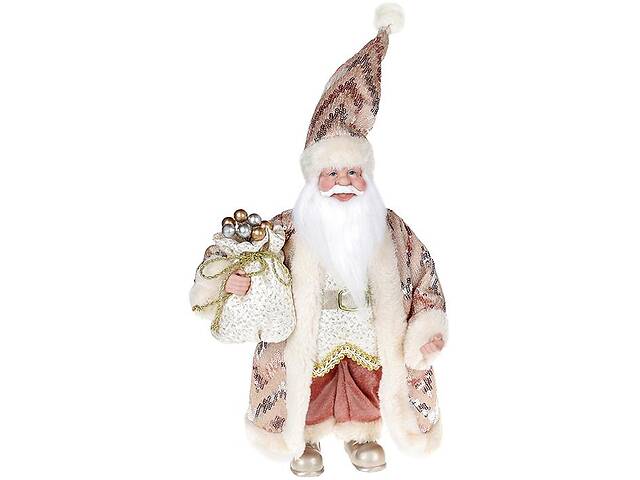 Декоративная фигура 'Санта с мешком' 30см, розовый