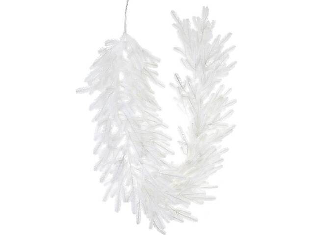 Декоративная гирлянда 'Жозефина', искусственная хвоя, 150см, белая