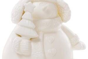 Декоративная керамическая статуэтка 'Снеговик' 18см с LED-подсветкой