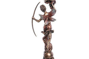 Декоративная статуэтка подсвечник Диана-богиня охоты Veronese AL32532