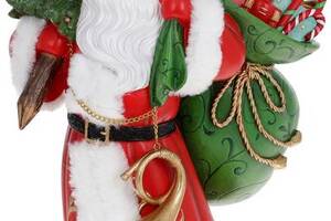Декоративная статуэтка 'Санта с мешком Подарков' 52.5см, полистоун, красный