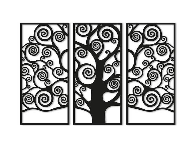 Декоративне панно Декор Карпаты на стіну Дерево-Тріптіх pn74 92х65 см