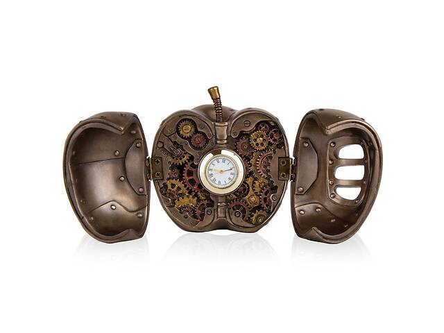 Декоративные часы в подарочной упаковке Стимпанк Яблоко 8х8х9 см AL226717 Veronese