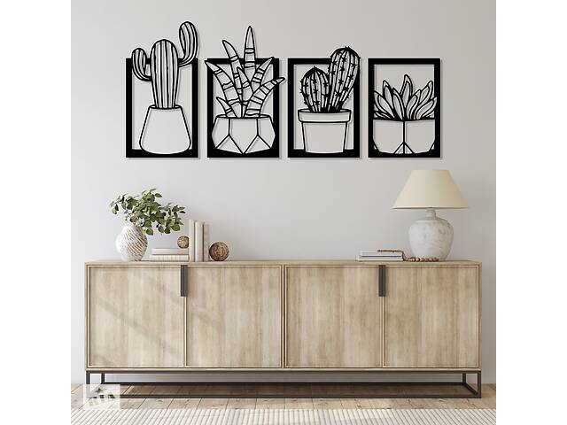 Деревянная картина Moku 'Botany' 60x26 см