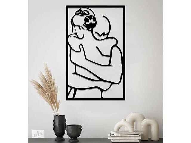 Дерев'яна картина Moku 'Couple' 50x31 см